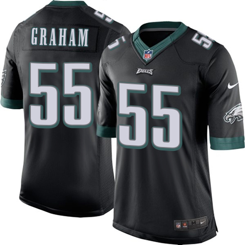 Men's Limited Brandon Graham Nike Jersey Black Alternate - #55 NFL Philadelphia Eagles